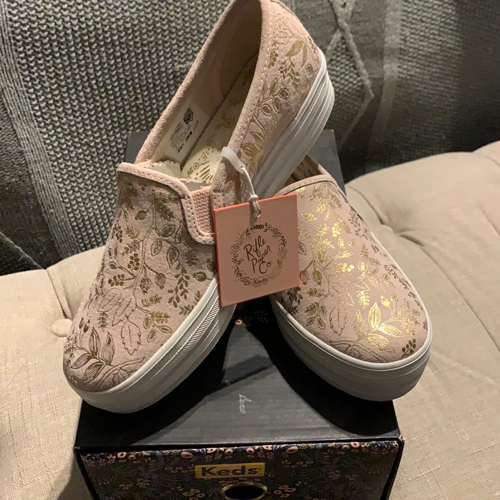 RIFLE PAPER CO X KEDS BLUSH TRIPLE DECKER